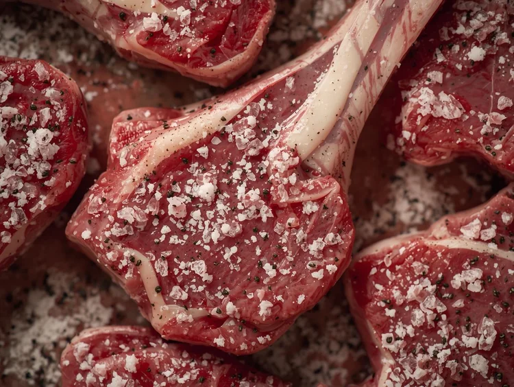 lamb chops being dry brined