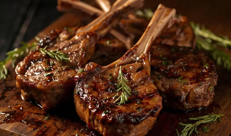 Tender juicy lamb chops